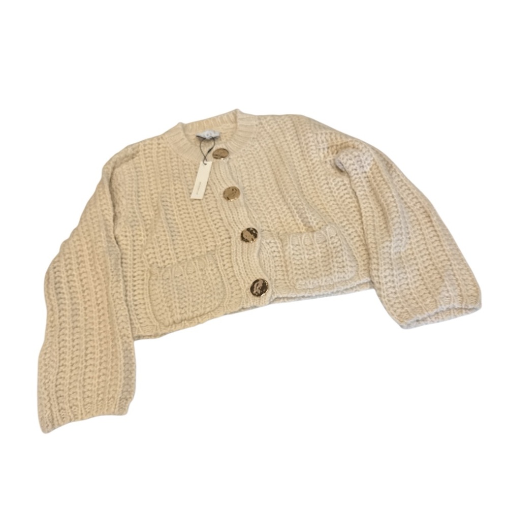 Women's Cream Cardigan Sweater size Small